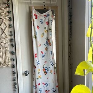 Abercrombie & Fitch White Dress with Colorful Print